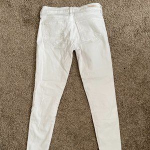 White Low-Rise Skinny Jeans